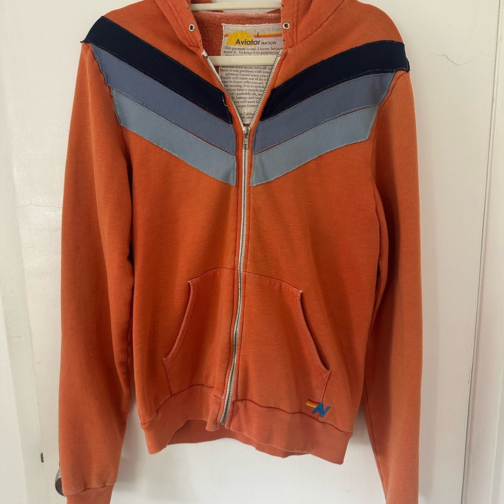 Aviator Nation Women’s Hoodie with Chevron Accents